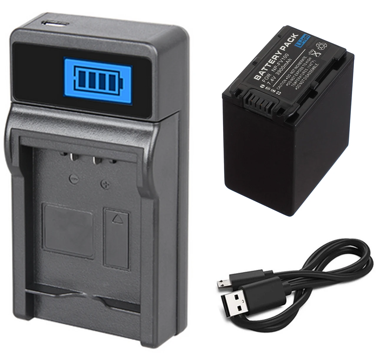 Battery and ChargerC Battery Pack+ USB Charger for Sony NP-FV30, NP-FV50, NP-FV50A, NP-FV70, NP-FV70A, NP-FV100, NP-FV100A InfoLithium V Series - Цвет: Battery and ChargerC