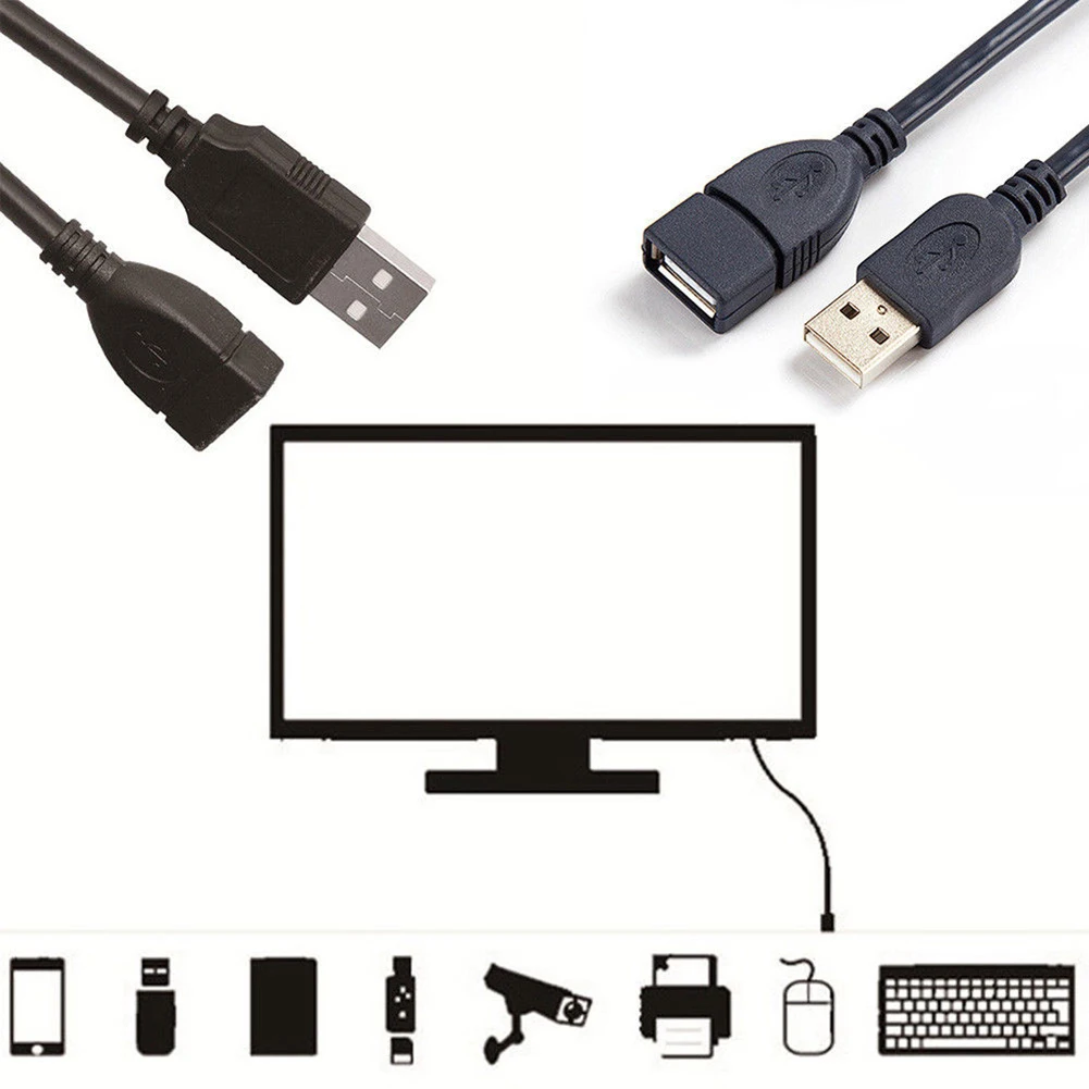 Новое поступление 1 м USB 2 0 Удлинительный Кабель Штекерный кабель для