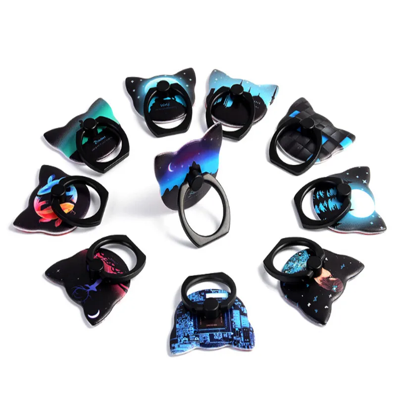 Держатель для телефона модель светящаяся Пряжка головы ленивого кота мобильного