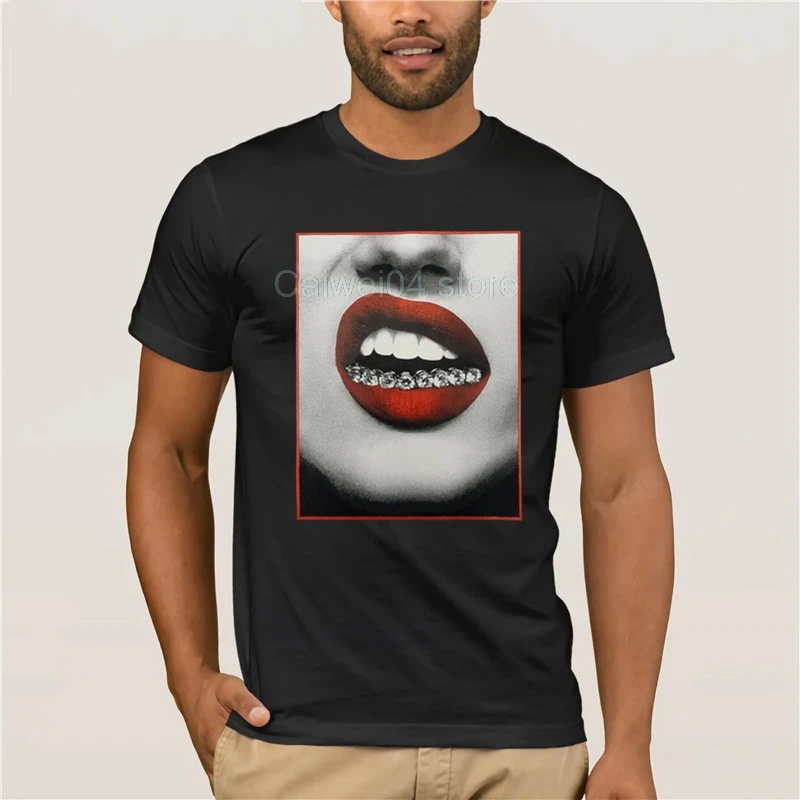 Модная мужская футболка trill lips diamond grill Мужская 8 модная 100% хлопок |