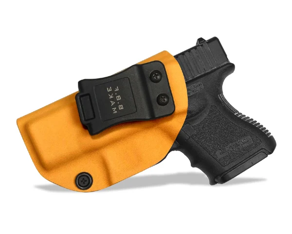 B.B.F Make IWB Тактический KYDEX пистолеты кобура подходит: Глок 26 27 33 внутри скрытый пояс для переноски сумка Pistola чехол Аксессуары - Цвет: Yellow For Left
