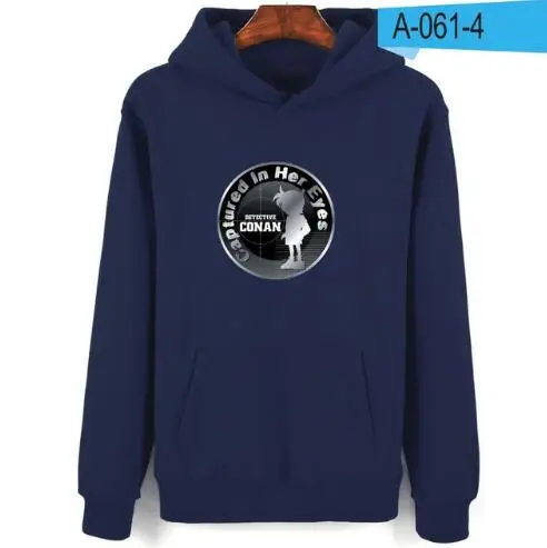 Navy Blue Для мужчин повседневное японская классика Аниме Толстовка Детектив Конан мультфильм толстовки с капюшоном чехол закрытым одна правда превел - Цвет: Navy Blue