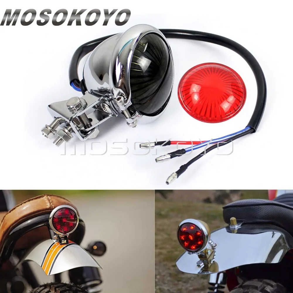 Хромированный светодиодный стоп светильник для Harley Chopper Cafe Racer| |