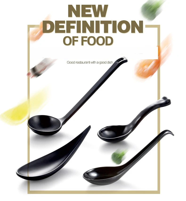 KINGLANG японская пластиковая черная ложка ковш Совок отель Бытовая детская