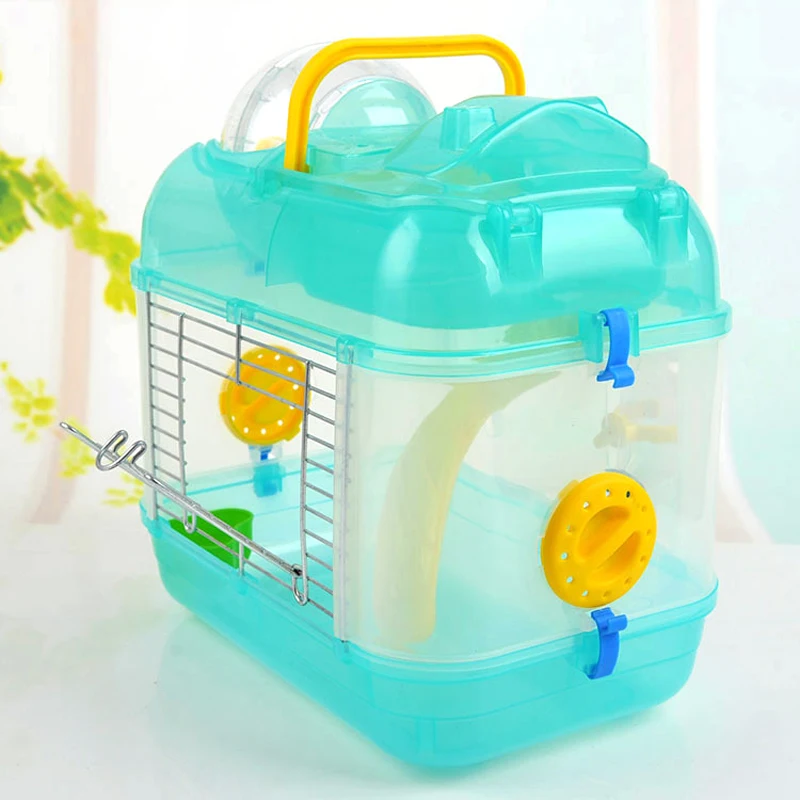 Deluxe один слой прозрачный хомяк Клетки для хомяков дом небольшой домашнее