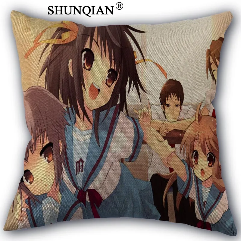 Новое прибытие Меланхолия из Haruhi Suzumiya Пользовательские Хлопковые Наволочки на