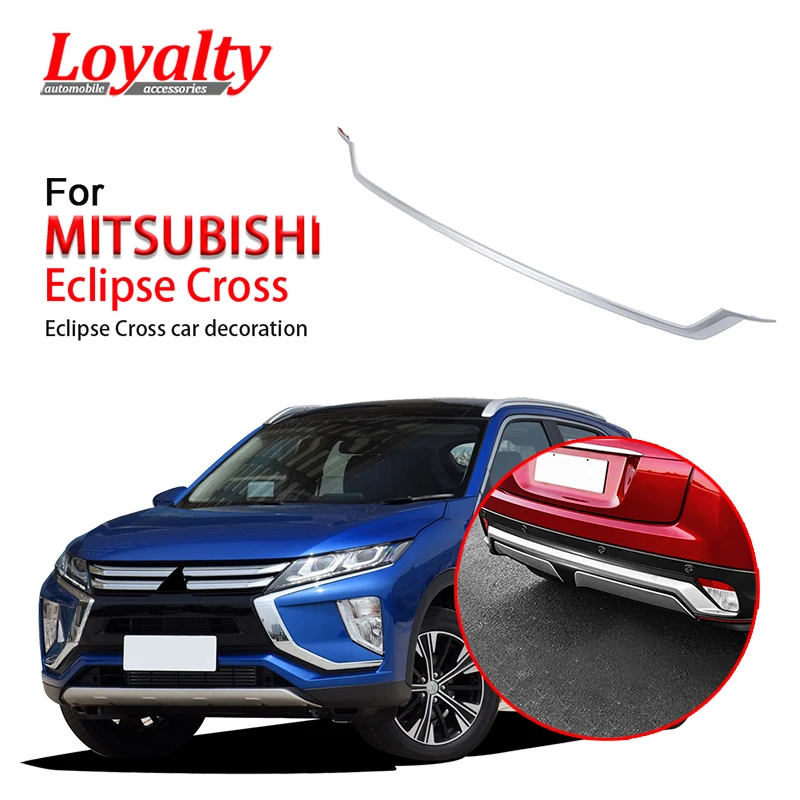 

Loyalty For MITSUBISHI Eclipse Cross 2018 2019 Outside Rear Bumper Skid Molding Strip Cover Trim Matter Silver Car Accessories