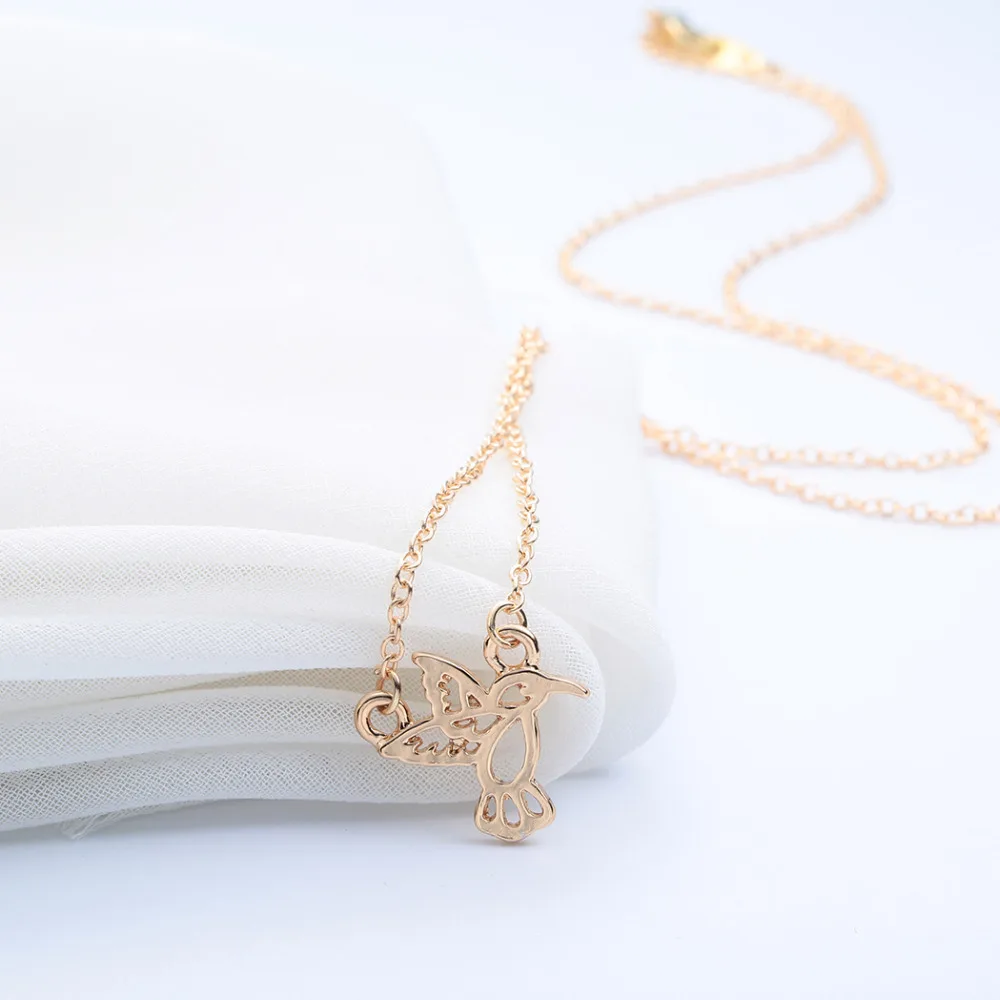 Kinitial 1 шт. красивые подвески в виде колибри и ожерелье s boho летающая птица цепочка