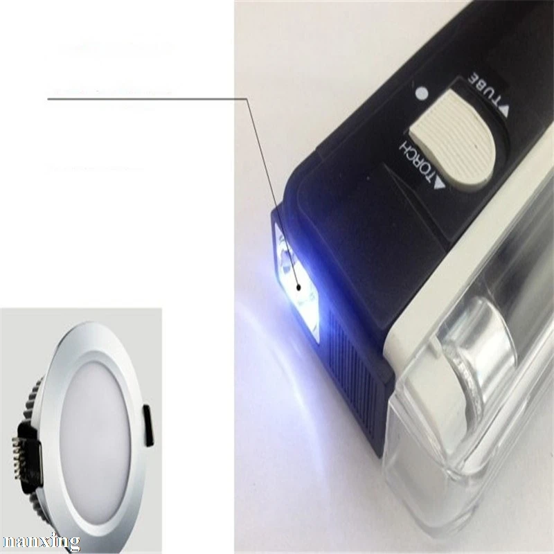 Мини детектор поддельный купюр с ручкой счет фонариком карманный купюр|mini 2|mini