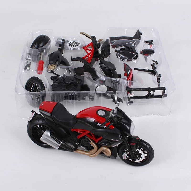 Maisto 1:12 ducati diavel углеродистая черная мотоциклетная литая под давлением металлическая модель наборы сборная линия мотоциклетная коллекция мотоцикл 39196