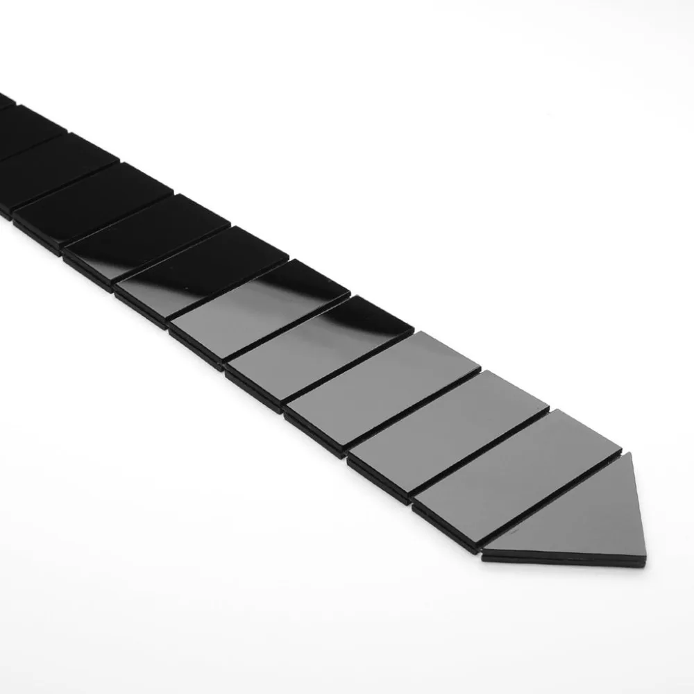 Глянцевый черный мужской модный галстук ручной работы из оргстекла полосатые