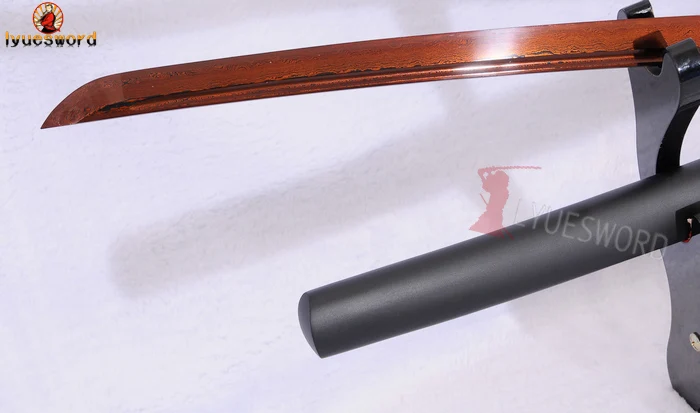 LYUESWORD полный Танг красный складной стальной японский меч катана даская масская