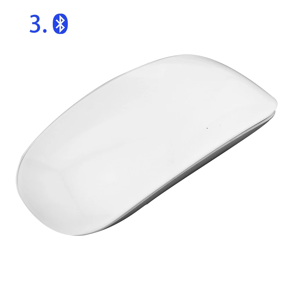 white magic mouse CHYI Bluetooth Беспроводная Волшебная мышь тонкая Arc сенсорная мышь эргономичная оптическая USB компьютерная ультратонкая BT 3,0 мышь для Apple Mac PC - Цвет: white magic mouse