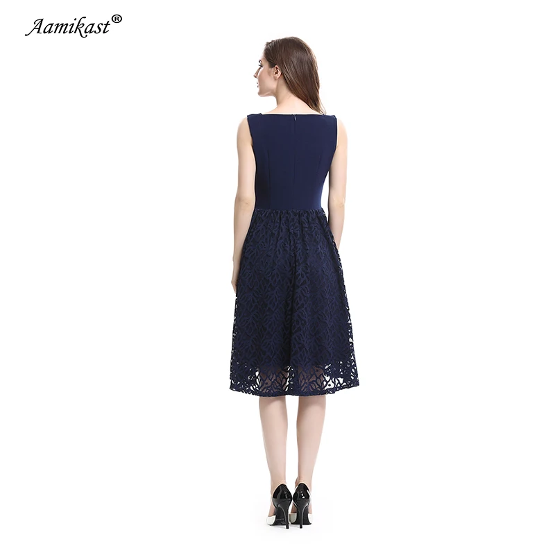 Aamikast Летние Элегантные винтажные кружевные платья с v образным вырезом