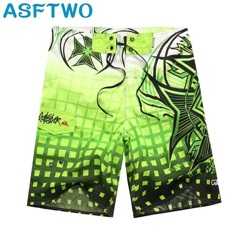 ASFTWO быстросохнущие Полиэстеровые шорты для серфинга мужские бермуды с принтом