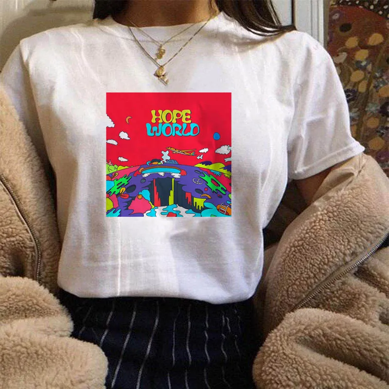 Vogue альбом Hope World Графический Летний Модный женский топ со стоячим воротником блузки облегающие Женские рубашки без рукавов с открытой спиной