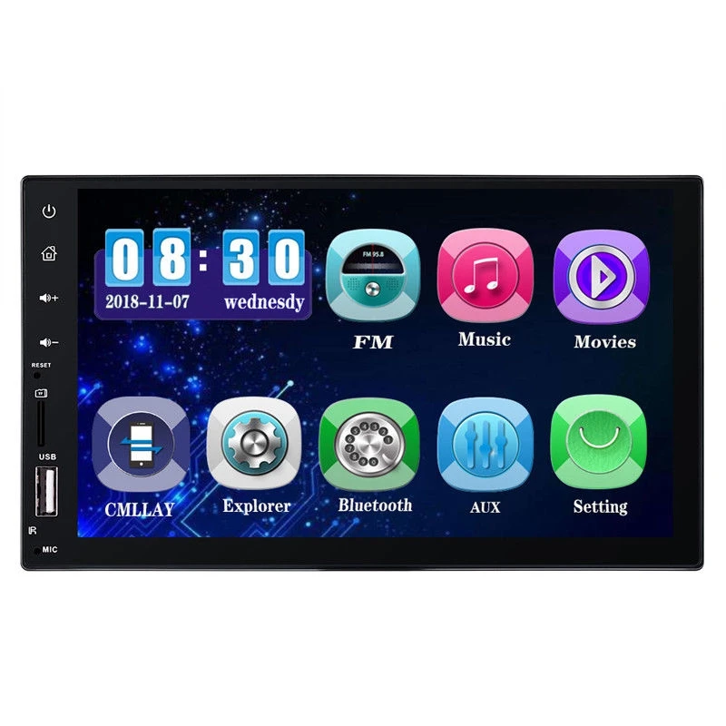 7 дюймов 2 Din автомобильный Dvd Радио мультимедийный плеер Gps навигация Hd Bluetooth