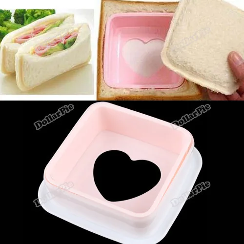 Laurieshop Bread Toast Maker Mold Mould Cutter DIY Hearted Shape Sandwich Hot [Hot] |