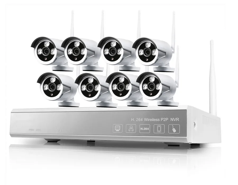 8ch Беспроводная 1080P IP камера NVR CCTV домашняя система безопасности наружная IR 2mp сеть