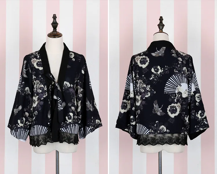 Кимоно-платье для девочек в японском стиле, кардиган Haori, юбки, Zephyr, Ретро стиль, вечерние, юката, модная нарядная одежда в азиатском стиле