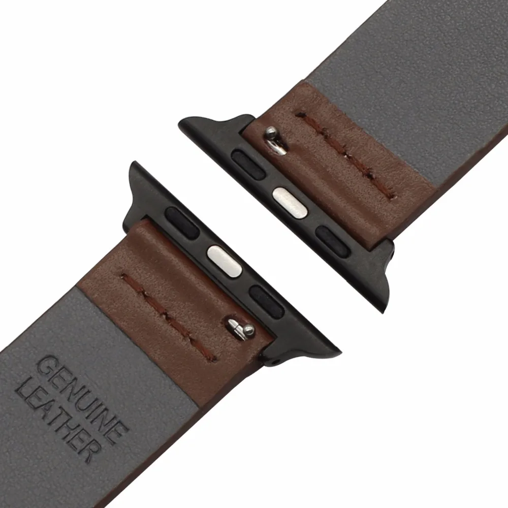 Italy Genuine Leather Watchband + New Adapters for iWatch Apple Watch 38mm 42mm Series 1 2 3 Band Steel Buckle Wrist Strap | Наручные