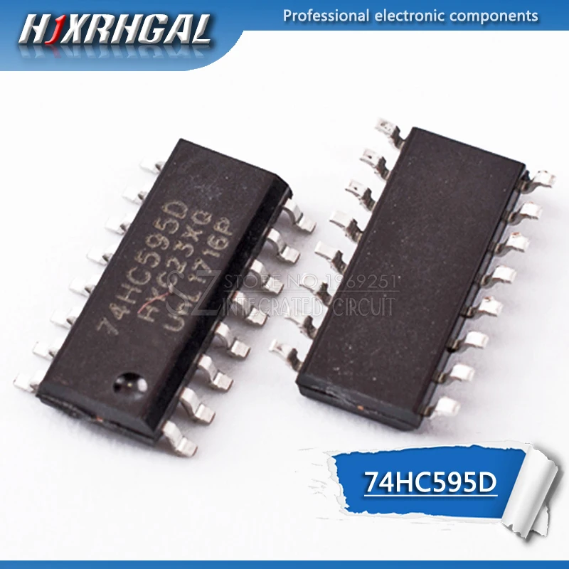 1 шт. 74HC595D SOP16 74HC595 SOP SN74HC595DR SMD 74595|Интегральные схемы| |