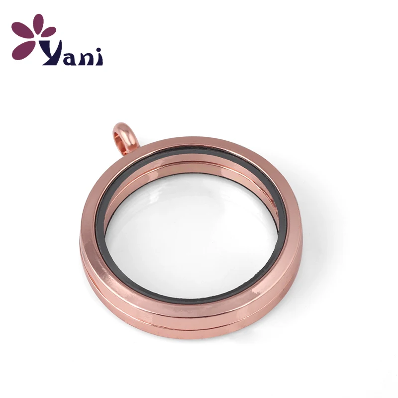 

10pcs/lot 4 Colors plated Floating Big size 35MM Alloy Magnetic Living Glass locket wholesale include free Chains