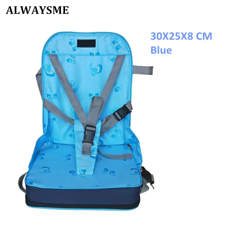 ALWAYSME, детские складные сиденья-подстилки для малышей, Детские портативные стульчики для кормления, водонепроницаемая подушка - Цвет: 30x25x8 CM Blue