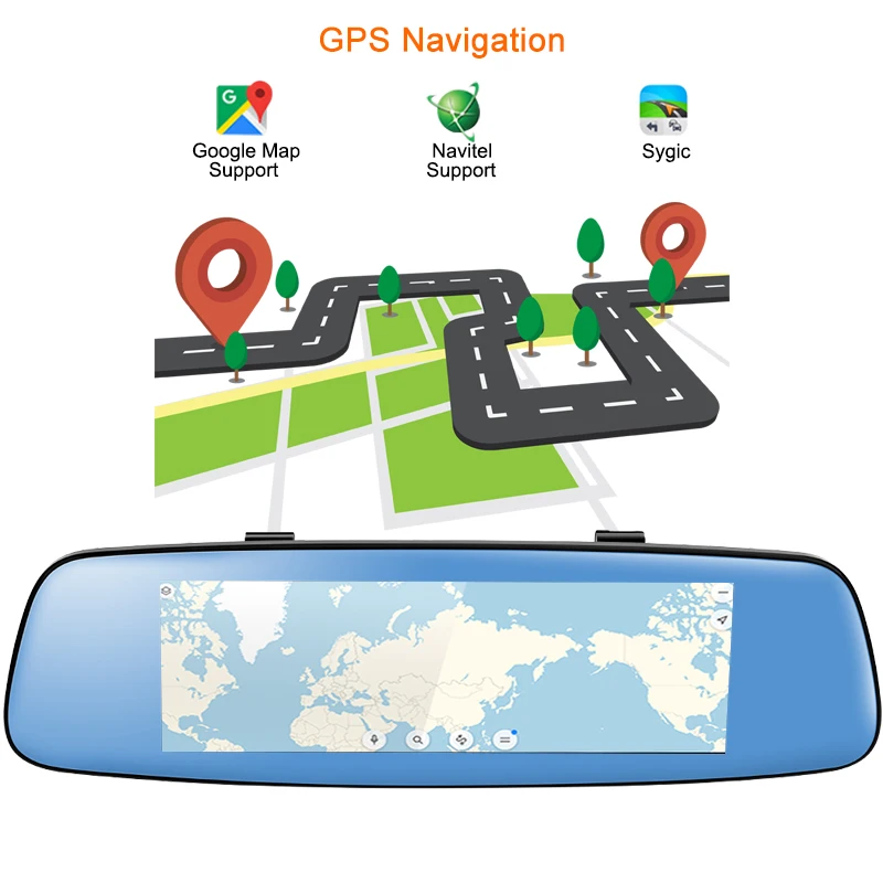 Автомобильный видеорегистратор 4G сенсорный дисплей 7 84 дюйма ADAS удаленный