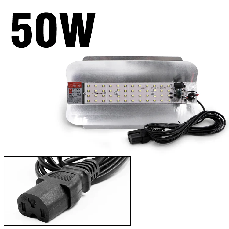 50W Plug-in line EnwYe 50 Вт 100 Вт светодиодный йодид-Вольфрамовая Лампа прожектор 12-85 В постоянного тока Светодиодный прожектор отражатель светодиодный наружное освещение садовый светильник - Испускаемый цвет: 50W Plug-in line