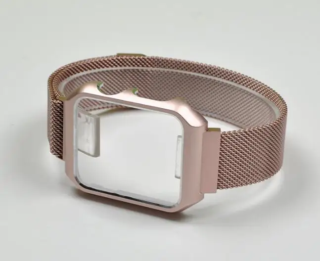 Миланский ремешок для часов+ рамка для Apple Watch 38 мм 42 мм браслет iwatch сплав рамка ремешок умные часы металлический ремешок серии 1 2 3 - Цвет ремешка: Rose Pink