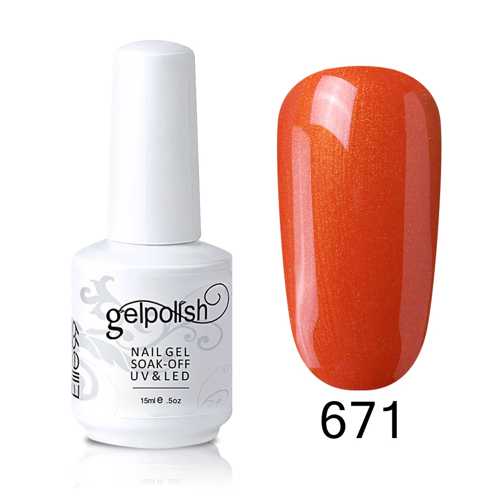 671-15ML Elite99 Гель-лак винно-Красного цвета 15 мл полуперманентный гель для лака для ногтей замачиваемый УФ светодиодный гель-Лаки дизайн ногтей маникюр - Цвет: 671-15ML