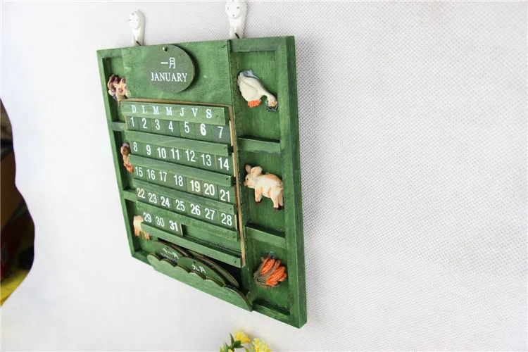 2020 г. мультяшный деревянный деревенский календарь настольный кулон Clendar
