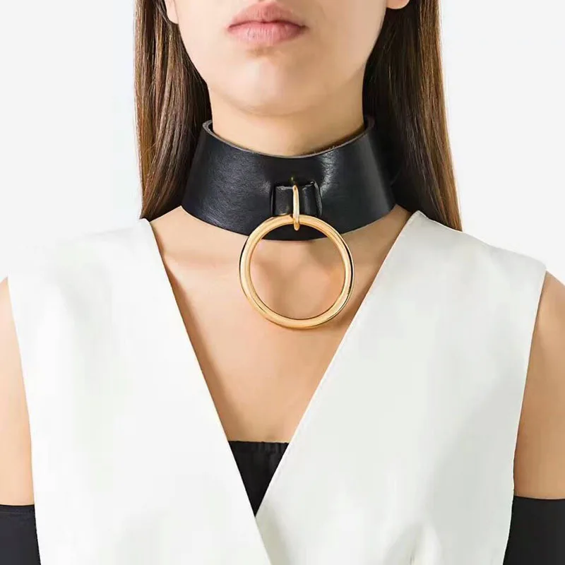 Преувеличены простые Стильные Красочные искусственная кожа круг кулон змея цепи