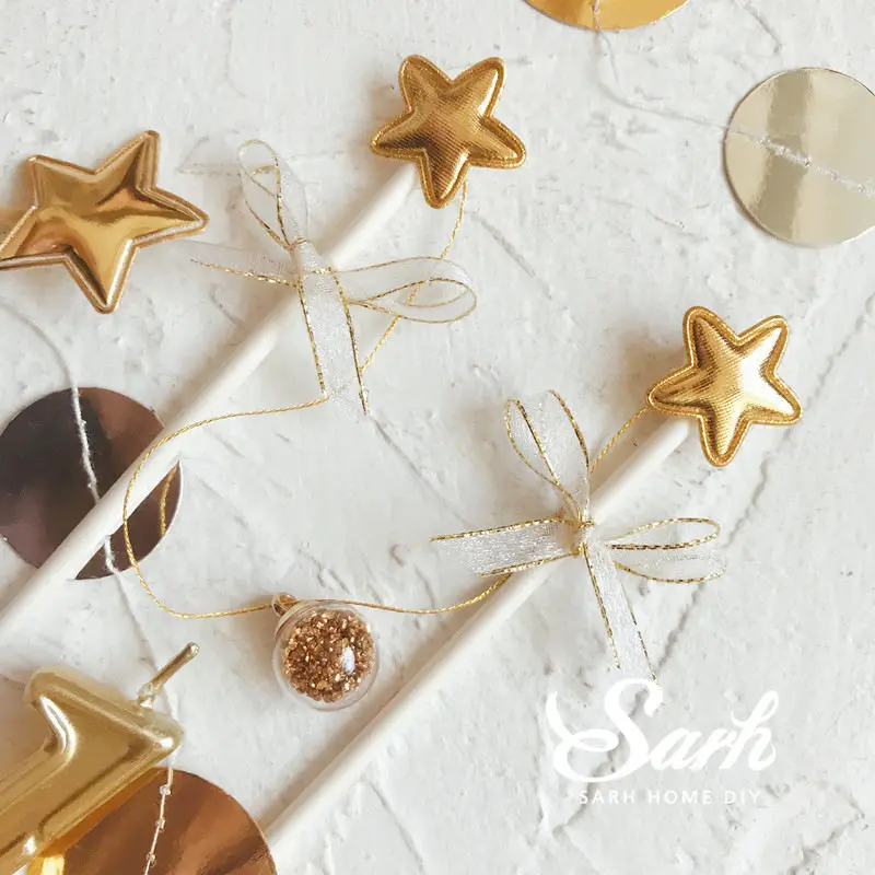 Star wish ball Bling King Queen Cake Topper Fairy Hand Writing Letter Decoration Happy Birthday for Valentine's Day Party Supplies Sweet Gifts - Цвет: Star wish ball