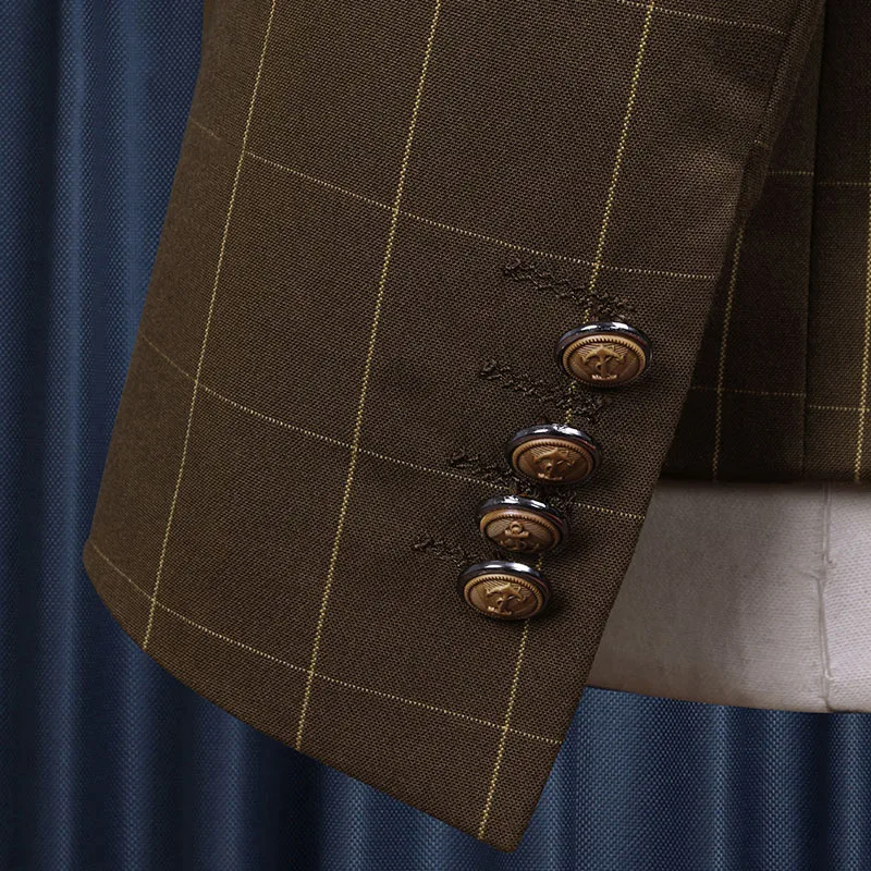 Free Shipping 2014 Autumn Men Business Dress Wedding Suits High Quality No-Iron Blazer Man Apparel Retro England Style Slim | Мужская