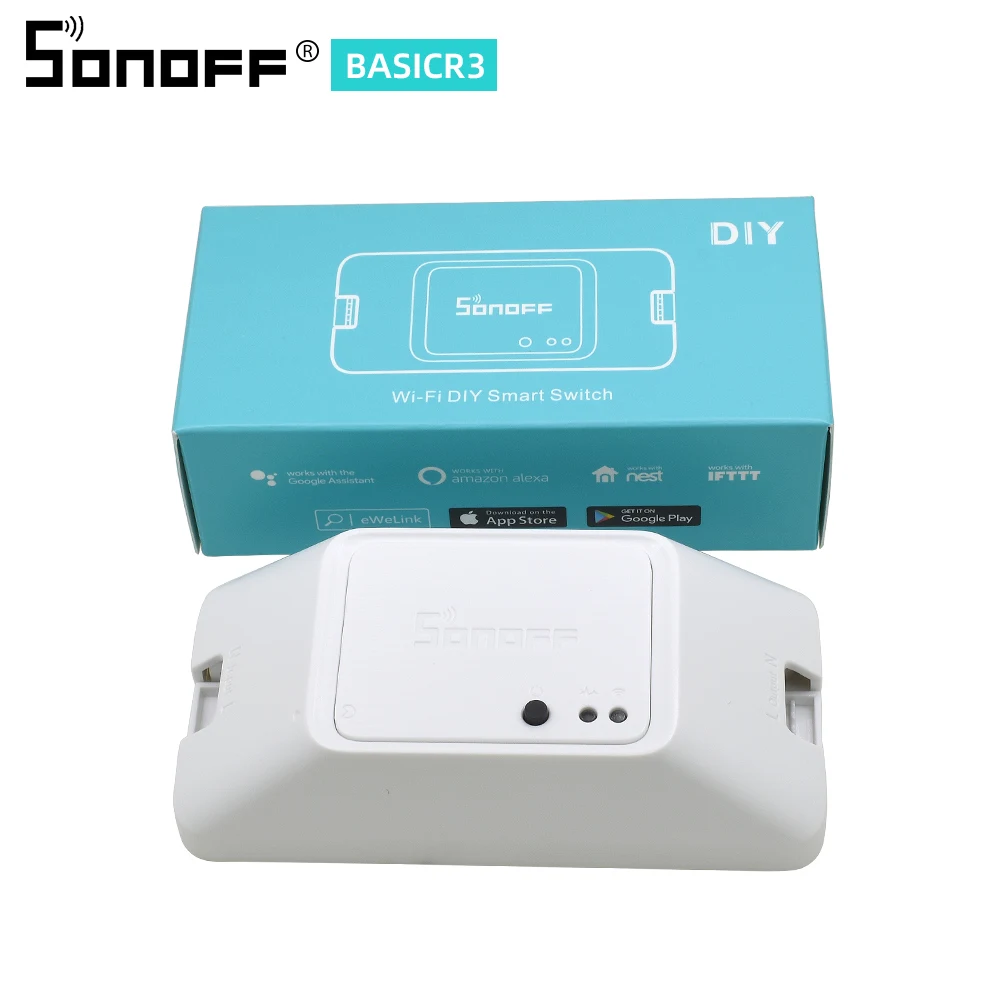Sonoff Basic R3 беспроводной Wifi переключатель умный дом 10A 100-240 В релейный модуль пульт дистанционного управления работает с Alexa Google Home