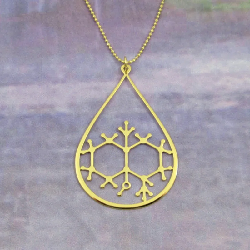 

Wholesale Chocolate - Theobromine molecule necklace - chemistry necklace free ship 12pcs/lot