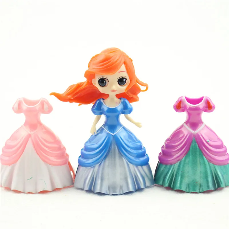 Disney 6*18 шт./партия 8,5 из мультфильма "Холодное сердце" куклы сказочной русалки чехлы-накладки "Принцесса", "Белоснежка", "София серии переодевания детей Girls'Toys подарки