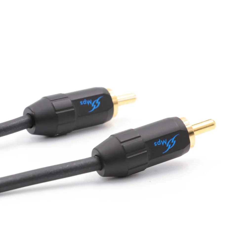 MPS 99.99997% 6N OCC OCCS Серебряный RCA кабель Мужской к аудио Линия коаксиальный провод 24K