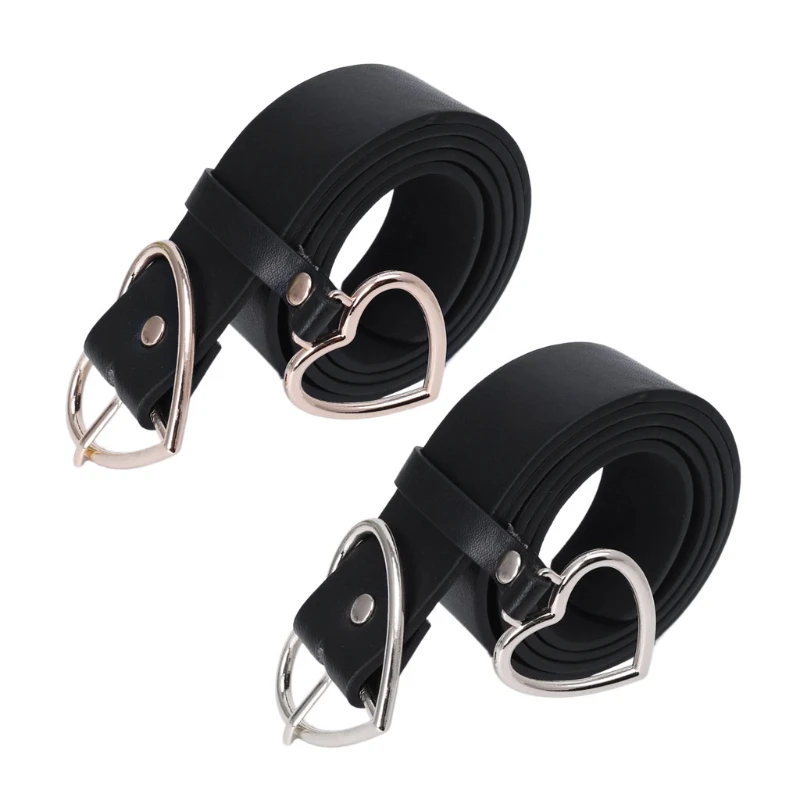 105 см черный пояс из искусственной кожи для женщин металлический корсет с сердцем