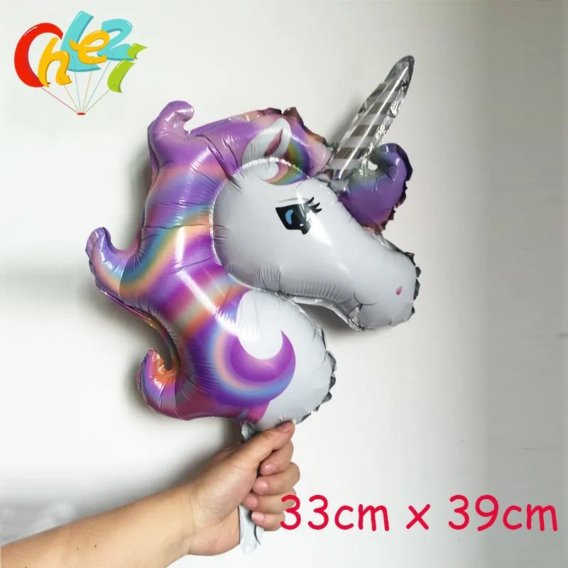 Mini purple 1 pcs 5 шт./лот воздушные шары Единорог 18 дюймов звезда круглый шар День Рождения Детские радужные шарики для декора единорог животные вечерние принадлежности - Цвет: Mini purple 1 pcs