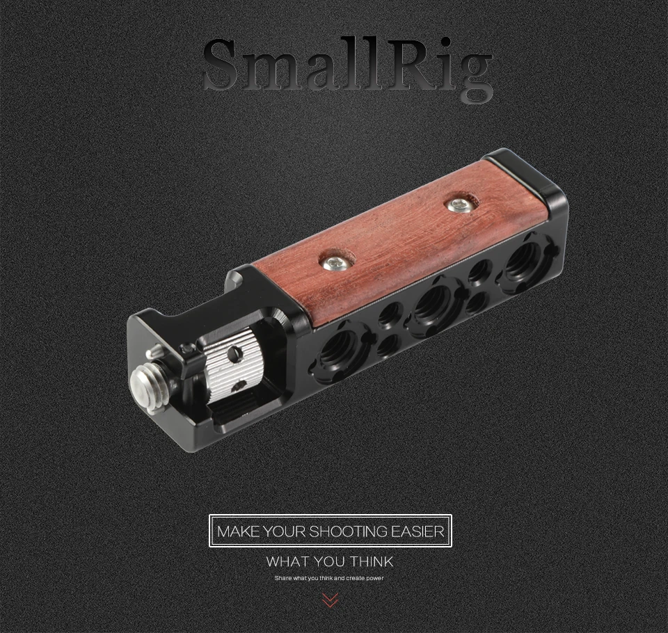Клетка для камеры SmallRig DSLR с ручкой и верхней ручкой, прямое удлинение с 1/4 отверстиями для резьбы и отверстиями для определения местоположения Arri HTR2297