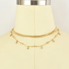 Женское многослойное ожерелье со звездами и кристаллами, золотое ожерелье с персонажем Джокера, простое ожерелье, оптовая продажа