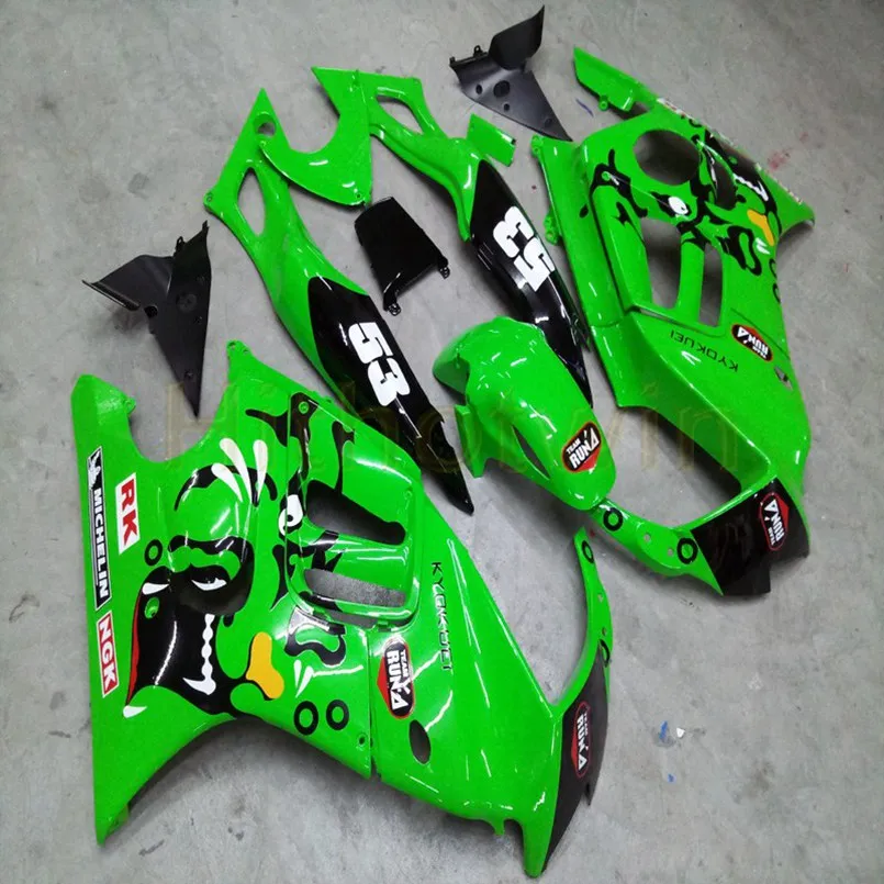 

motorcycle body kit for CBR600F3 1997-1998 green F3 97 98 ABS Plastic Fairing+ScrewsM2