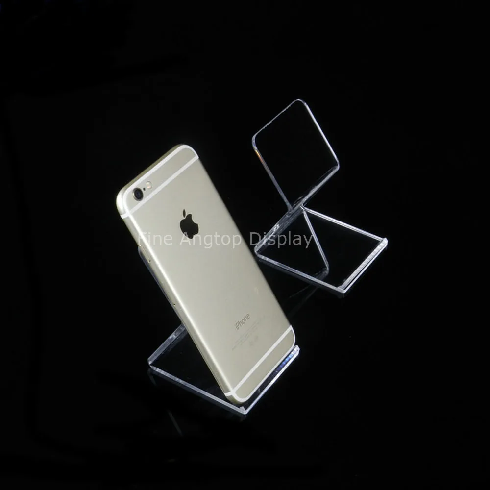 5pcs/lot Clear Acrylic Counter Holder Jewelry Display Stand For Cell Phone