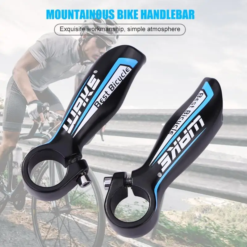 WAKE 1 Pair Bicycle Handlebar Ends Aluminum Alloy MTB Mountain Bike Handle Bar Ends 22.2mm mtb bicycle parts Cycling Accessories