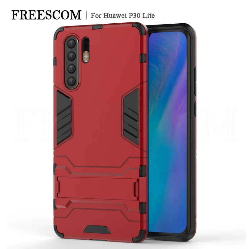 Чехол для Huawei P30 роскошный чехол-подставка с Железным человеком жесткий
