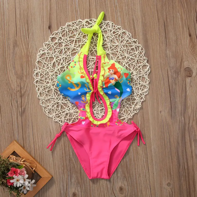 2019 для детей малышей девочек выдалбливают Одежда заплыва костюм мультфильм