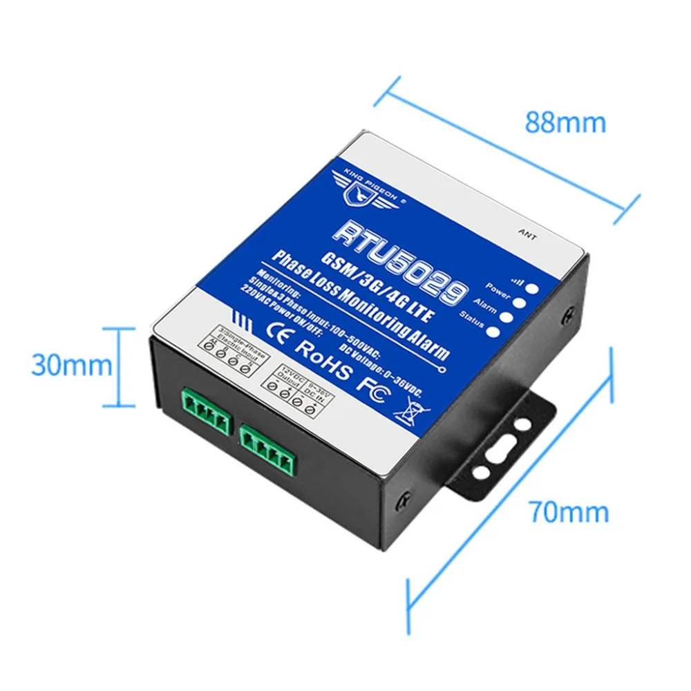 Single Phase Loss Monitoring Alarm System AC Power status monitoring DC Voltage value Measure 0-36VDC RTU5029B | Безопасность и